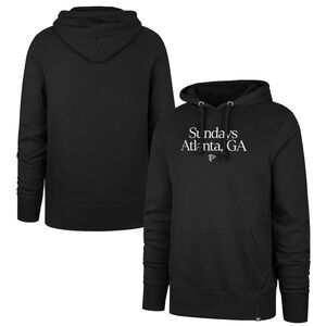 Men's '47 Black Atlanta Falcons Sundays Regional Headline Hoodie